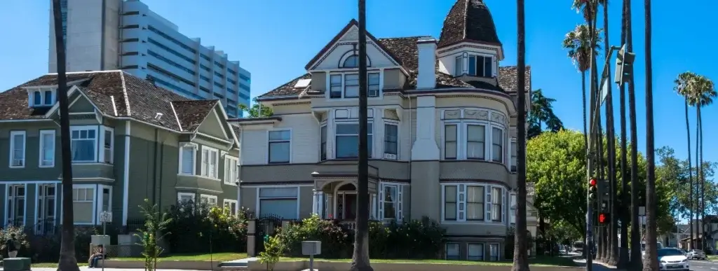 Foundation repair services in San Jose, CA - houses on a city street