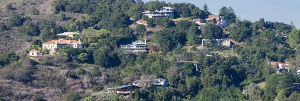 Hillside houses in Los Altos Hills, CA - foundation repair