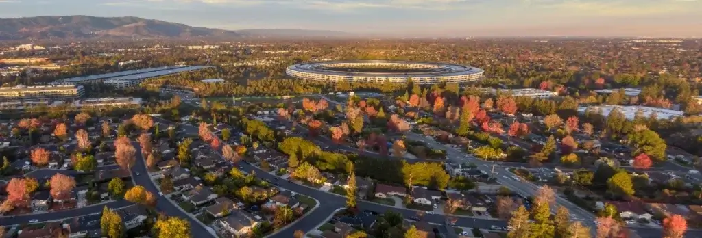 Neighborhoods in Santa Clara, CA surrounding the Apple company building